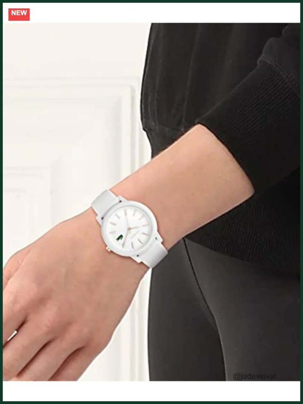 Ladies Quartz Watch White Dial Silicone Strap TR90 Case